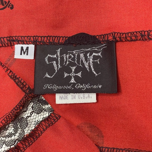 Shrine Vintage Cocktail Dress Orange Pirates Print Size M - Picture 14 of 16